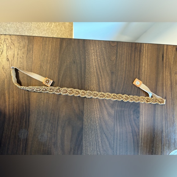 Anthropologie Thin Elastic Rhinestone Belt - Picture 3 of 4